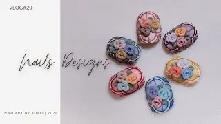 美甲教學|3D玫瑰粉雕|花磚美甲| nails2021 ｜#20