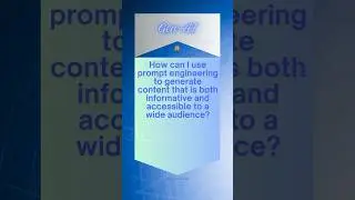 Gen-AI | Use prompt engineering to generate content that is both informative and accessible #Prompt