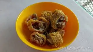 ဗိုလ်ချုပ်ဈေး ဝက်သားတုတ်ထိုး & ကြက်သားလိပ် 😊😉 Pork-on-stick & chicken wrap at Bogyoke Market, Yongon