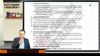 CA Inter &ndash; Corporate & Other Laws | Lecture 4: Kinds of Companies | May &lsquo;26, Sep &lsquo;26 & Jan &lsquo;27