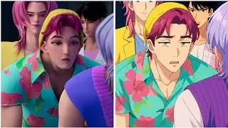 K-Pop Demon Hunters | Anime Version of All Characters (Cartoon to Anime) Part_5 || Ding King TV