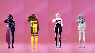 Fortnite Malamente Emote With Psylocke Rogue Gwen Stacy Storm Skin Thicc 🍑😜😍 Who Won ?