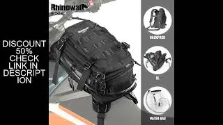 Rhinowalk Motorcycle Tank Bag 9L Waterproof With 1.5L Water Bag Motorcycle Backpack With Rain cover