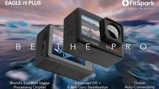 FitSpark Eagle i9 Plus Professional Dual Screen Native 4K 30FPS WiFi Action Camera with Drone