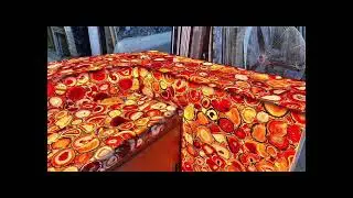 Red Agate Bar Counter