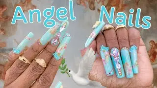 ANGEL NAILS - CHERUB ANGEL NAILS #nails #nailart