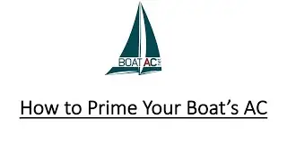 How do I prime my boat's air conditioning system (priming marine AC circulation pump)