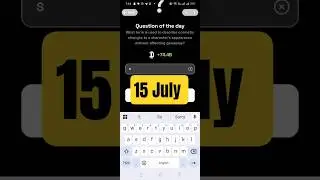 Dropee Question of the day 15 July 2025 || New daily combo today | Dropee daily #dropeeairdrop