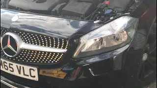 Mercedes A Class (W176) Замена лампы ближнего света.