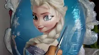 Big Frozen mylar balloon popping