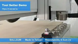 TSENSE BALLSUM Tool Setter Demo BTFC1 0.5um smallest automatic tool setter for CNC machines