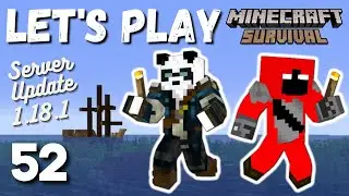 DoubleK Plays Minecraft - Let's Play 1.18.1 - Episode #52 - Father and Son Gameplay - Shipwrecks!
