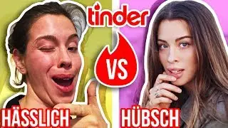 EXPERIMENT: HÄSSLICH vs. HÜBSCH auf TINDER DATEN! 😱 DATING-APP SOZIALER TEST!
