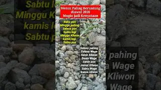 weton paling beruntung #primbonjawa #primbonjawakuno #primbon #weton