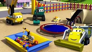 Echipa constructorilor - Trambulina la locul de joaca - Orasul Masinilor 🚧 Desene