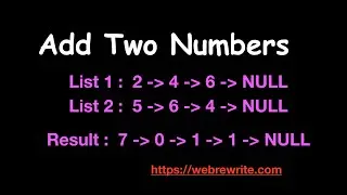 Add Two Numbers Solution | Add Two Numbers as Lists