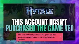 FIX: Hytale Account Hasn't Purchased the Game! ❌ Soluci&oacute;n Error [2026]