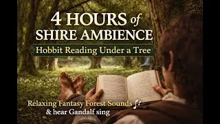 Frodo Reading Under a Tree 🌿 | 4 Hours of Shire ambience Relaxing Forest Sounds