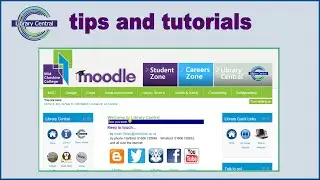 Using Library Central Moodle pages