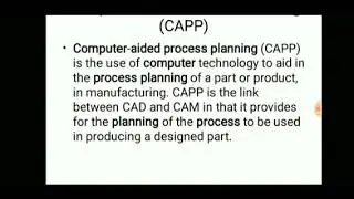 Computer Aided Process Planning