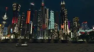 Cities: Skylines - Dense Futuristic Metropolis Flythrough