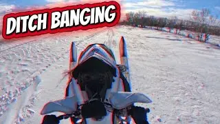 Skidoo 800 and Polaris 800 Ditch Banging 