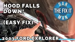 2001 - 2005 Ford Explorer How to Replace Hood Support Struts - EASY DIY - Sport Trac Hood Falls Down