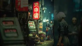 Gritty dystopian cyberpunk city life #cyberpunk #scifi #dystopia