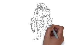 How to Draw Ben 10 Waterhazard Step by Step Video Tutorial