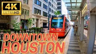 Downtown Houston City Walk 4K 2022