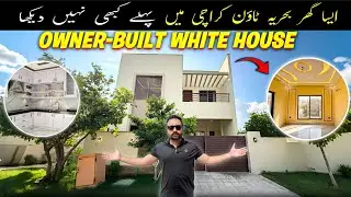 Most EXPENSIVE! 🏡125-Sq.Yards WHITE-HOUSE Semi Corner in Bahria Town Karachi | House For Sale 