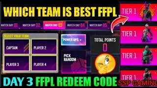 FFPL DAY 3 BEST DREAM TEAM || FREE FIRE PRO LEAGUE DAY 3 || FFPL BEST TEAM