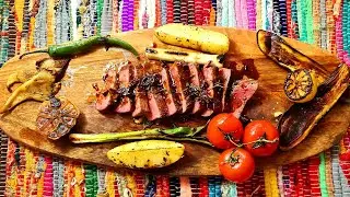 ستيك عجل بصوص الكرز وطعمم رهيييب وخيالsteak de vită cu sos de vişine  / beef steak with cherry sauce
