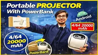 Portable Projector With PowerBank| 4/64 2000 mAh| Android Projector Price in Pakistan 