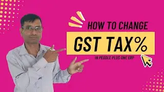 How to change New GST Tax% in Peddle Plus One ERP #gst #gstupdate #account #education #excel