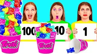 100 Edible Layers Challenge | Amazing Hacks and Tricks DoDo Challenge