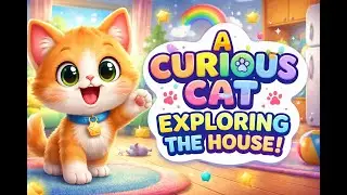 A Curious Cat Exploring the House | Cute Kids Cartoon Story | ToonyGarden