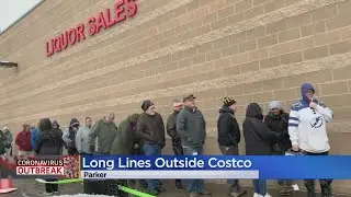 Long Lines Snake Around Costco In Parker