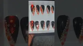 Bling Heart Press On Nails #nailtutorial #nails
