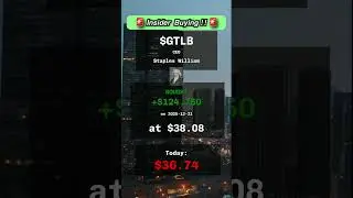 🔥 Инсайдерские покупки акций $GTLB, $SAIC, $LSAK, $GLSI #инсайдерскаяторговля #акции #финансы