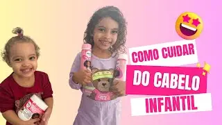 Cabelo cacheado infantil usando SOS Cachos Kids Hidratação Salon Line