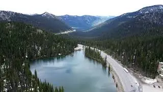 Aerial View for Bridal Lake & Stagleap Provincial Park Salmo, BC Canada June 11,2024