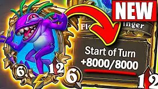 +8000 Stats Start of Turn? INSANE Highroll! | Hearthstone Battlegrounds