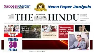 Newspaper Analysis - The Hindu Daily, Chintu&nbsp;M Raju!