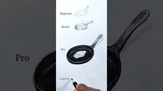 How to draw a frying pan #art #drawing #shorts