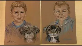 Barnportr&auml;tt i pastell /Children's portraits in pastel