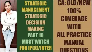 CA INTER CH 3 | CA IPCC CH 2 | STRATEGIC DECISION MAKING | MEANING | EXTRA QUESTIONS | DIMENSIONS
