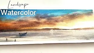 Today, Let‘s Paint a Seascape at Sunset