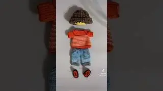 🧢🥾👕🩳👦 #crochet #doll #amigurumi #toy #handmade #вязанаякукла #куклакрючком