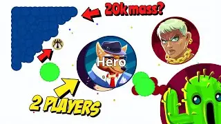 Agar.io: Corner AFK trolling + Funny moments + Solo Game-play